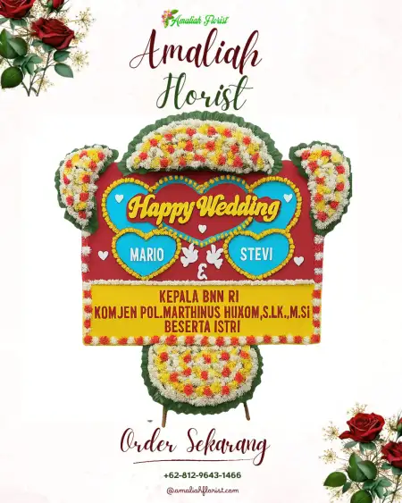 Papan Bunga Pernikahan Gembor